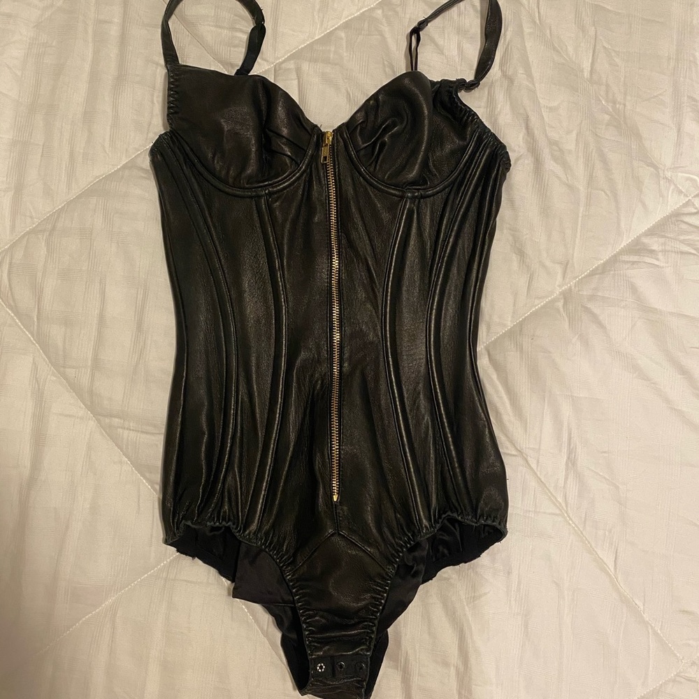 Leather bodysuit